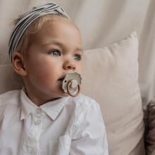 Frigg Daisy Round Latex Art.76222414 Blush/Cream Pacifier (nipple) made of 100% natural rubber 6-18 months (2 pcs.)