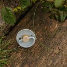 Frigg Little Viking Round Latex  Art.101540 Knud Sigrid Pacifier (nipple) made of 100% natural rubber 0-6 months (2 pcs.)