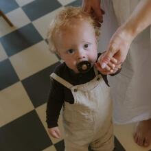 Frigg Little Viking Round Latex  Art.101537 Bjorn/Sigrid Pacifier (nipple) made of 100% natural rubber 0-6 months (2 pcs.)