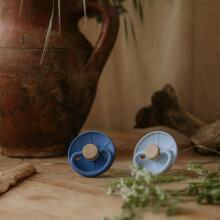 Frigg Little Viking Round Latex  Art.101545 Bjorn/Sigrid Pacifier (nipple) made of 100% natural rubber 6-18 months (2 pcs.)