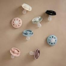 Frigg Moon Phase Round Latex Night Art.100202 Stone Blue Night/Cream Night Pacifier (nipple) made of 100% natural rubber 6-18 months (2 pcs.)