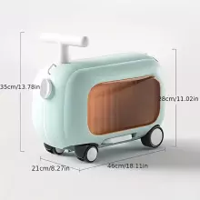 Travel Boarding Luggage Suitcase Art.260368 Green Kohver-iste ratastel 3 ühes