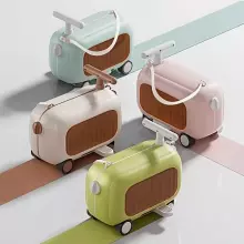Travel Boarding Luggage Suitcase Art.260368 Green Kohver-iste ratastel 3 ühes