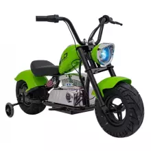 Motorcycle Chopper Warrior Art.260379 Green Võimas 12v lapsega elektriline auto