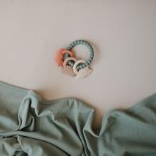 Mushie  Silicone  Teether Ring Art.101322 Silikoonist kõristi (100% looduslik)