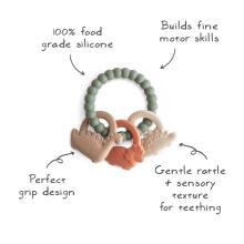 Mushie  Silicone  Teether Ring Art.101322 Silikoonist kõristi (100% looduslik)
