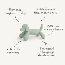 Mushie  Figurine Silicone Teether Dog Art.101572 Silikoonist kõristi (100% looduslik)