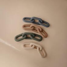 Mushie  Silicone  Teether Links Art.101272 Silicone rattle (100% natural)