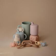 Mushie  Silicone  Teether Links Art.101269 Silikoonist kõristi (100% looduslik)
