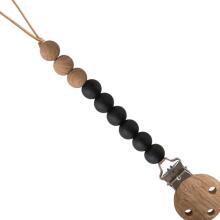 Mushie Silicone Pacifier Clip Eva Art.2090014 Black Pacifier holder