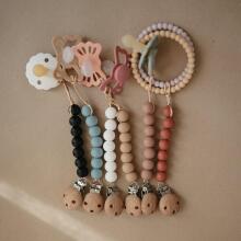 Mushie Silicone Pacifier Clip Halo Art.2120019 Blush Pacifier holder