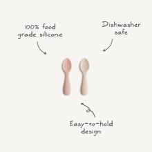 Mushie Silicone Starter Spoon Art.101352 Sand Soft silicone spoon (2 pcs.)