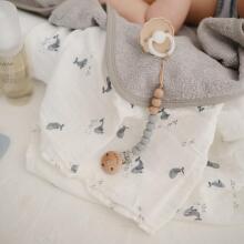 Mushie Muslin Swaddle Art.101242 Green Paisley