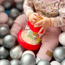 WOOPIE BABY Värvilised Ponid Punane Pöörlev Topp Karussell