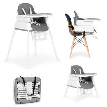 EcoToys Chair Art.263215 Grey Laste kõrge tool 3-in-1 kokkupandav