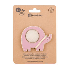 PETITE&MARS 608820 Silikoon Pop-Up Mänguasi Elevant Edwin Dusty Rose 6 m+