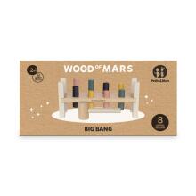 PETITE&MARS 610729 Puidust Mänguasi Löömiseks Big Bang Aurora Roosa 12 m+