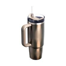 Termoskruus k&otilde;rrega The Quencher H2.0 Fluted Tumbler 0.89L metallikpruun
