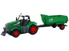 R/C Traktor koos Haagisega 1:24 Valgusega Roheline