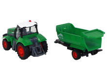 R/C Traktor koos Haagisega 1:24 Valgusega Roheline