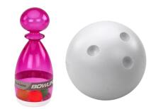 Bowling komplekt 6 läbipaistva värvilise bowlingu puuga
