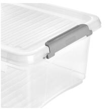 Karp kaanega klippkarbis Leonie 28.5x18.5x10.5cm 3.7L l&auml;bipaistev