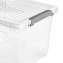 Karp kaanega klippkarbiga Leonie 37.5x28.5x23.5cm 16.6L l&auml;bipaistev