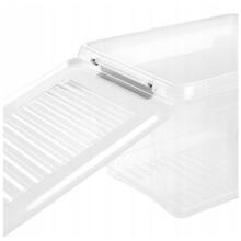 Karp kaanega klippkarbiga Leonie 37.5x28.5x23.5cm 16.6L l&auml;bipaistev