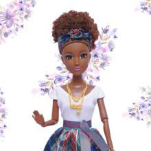 WOOPIE ROYAL Nukk Lili Mulatto Elegantse Kleidiga