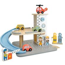 WOOPIE GREEN Puit Multi-Tasandiline Parkla 2-in-1 Kütusejaam Autode ja Figuuridega 12 tk. FSC