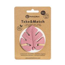 PETITE&MARS 701820 Silikonowy gryzak TAKE&MATCH Dusty Rose 0m+