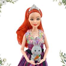 WOOPIE ROYAL Nukk Emi Stiil Mood 32 cm - Stiilne printsess roosas kleidis + aksessuaarid