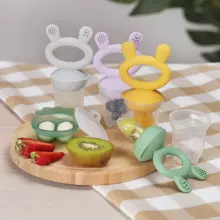 Haakaa Fresh Food Feeder Mini Combo Art.BHK154-PG Pea Green Silicone strainer for feeding fresh vegetables (Nibbler)