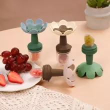 Haakaa Flower Freeze-N-Feed Mini Combo Art.BHK157-OT Oat  Silicone strainer for feeding fresh vegetables (Nibbler)