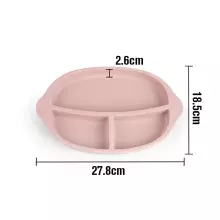 Haakaa Silicone Divided Plate Art.UTE27-S Suva Grey Kiddish taldrik