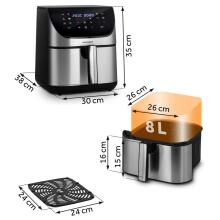 Õlivaba fritüür Air fryer 8l Berdsen 1700W BD-659 hõbedane