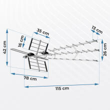 Suunatud välistingimustes TV antenn Ultra HD 4K Berdsen BD-952