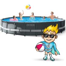 Intex 26334 610x122cm 20-in-1 Frame Pool + Free Scooter