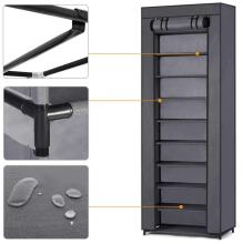Massido Textile Shoe Cabinet - Graphite