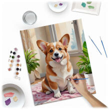 Numbrite maal 40x50 cm Massido Corgi koer