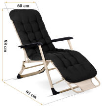 Kokkupandav aiatool koos patjaga Sofotel ChillWell 2-osaline komplekt must