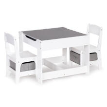 Laste mööblikomplekt: puidust laud + 2 ECOTOYS tooli
