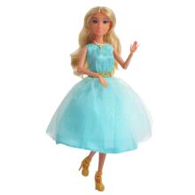 WOOPIE ROYAL Nukk Lily 30 cm Pikk Blonde Juuksed Elegantne Türkiissinine Kleit