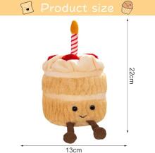 Cake Cuddly Toy, Birthday Cake Plush Toy Cushion Soft, Doll Toy 3D Throw Pillow Cartoon Toy, Smiling Cake Plush Creative Birthday Gifts