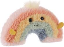 Aprikoosivärvi lambakarva vikerkaarevärvi plush-mänguasjad lastele, pehmed armsad kaisuloomad beebitüdrukutele ja -poistele, kohev vikerkaar, mitmevärviline 18 cm
