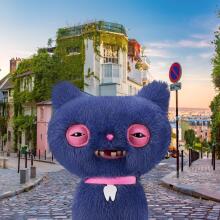 Fuggler Alley Cats (Cheezee) – naljakas kole monster-plüüsmänguasi inimesehammastega