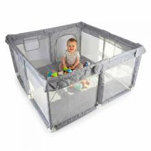 La Bebe™ Travel Playpen Art.KX3011 Grey  Laste mänguaedik 120x120 cm