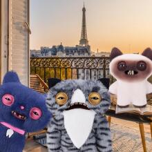 Fuggler Alley Cats (Wide Eyed Cat) – naljakas kole monster-plüüsmänguasi inimesehammastega