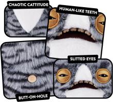 Fuggler Alley Cats (Wide Eyed Cat) – naljakas kole monster-plüüsmänguasi inimesehammastega