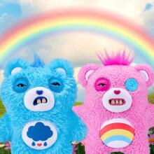 Fuggler Care Bears 23 cm plush mänguasi (Grumpy Bear) firmalt ZURU - naljakas kole koletislik kaisukaru inimhammastega, kogutav plush mängu